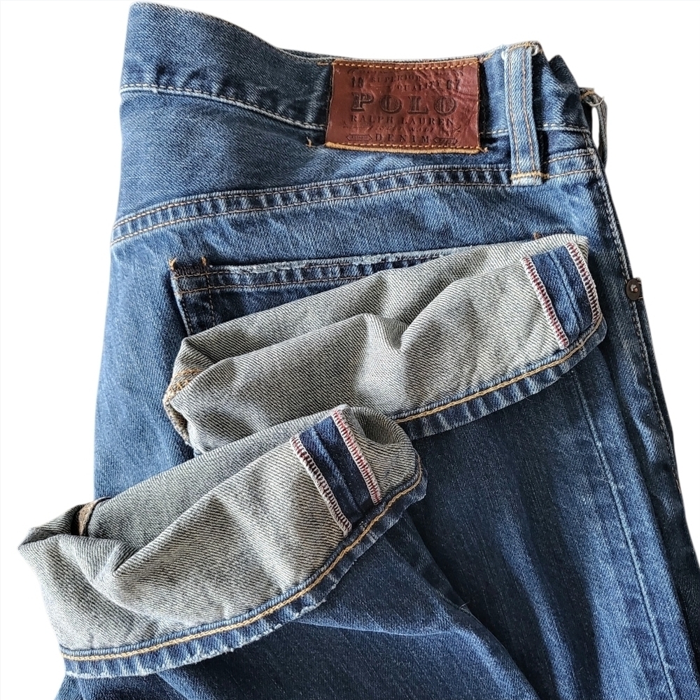 Ralph Lauren Men's Straight Jeans in Medium Blue